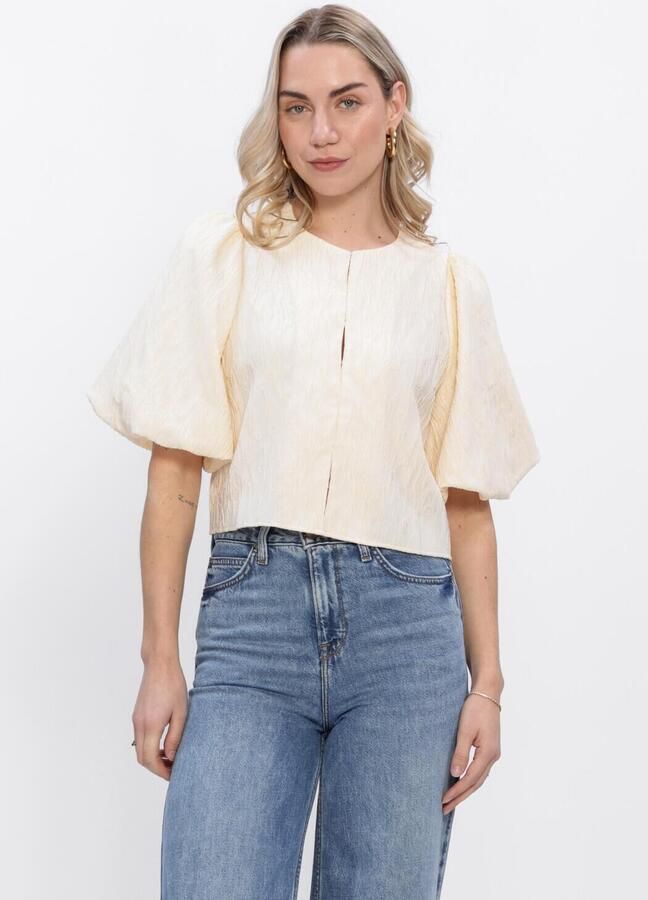 Y.A.S. YAS Dames Blouses Yasminu 2 4 Short Top Creme