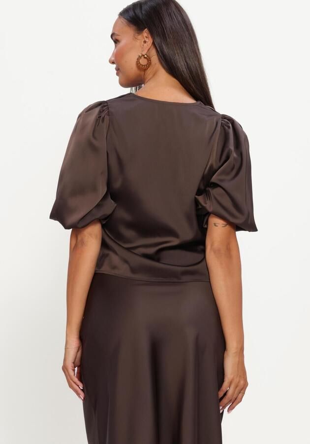Y.A.S. YAS Dames Blouses Yaspella 2 4 V-neck Top Bruin - Foto 3