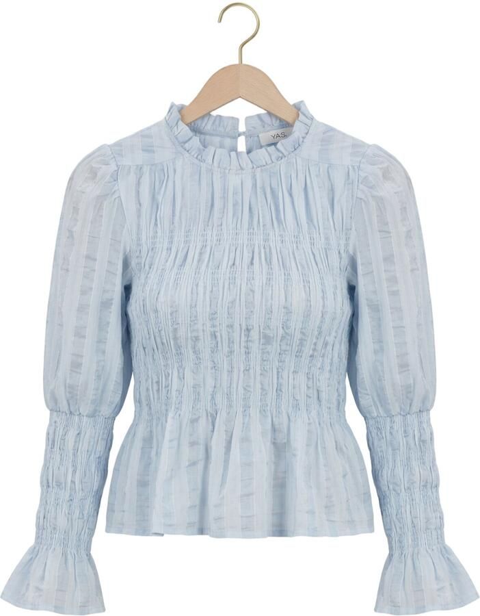 YAS Blouse in getailleerd model met smokdetails model 'RAVA' - Foto 2