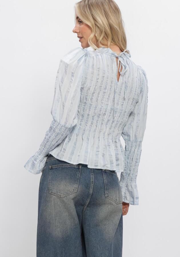 YAS Blouse in getailleerd model met smokdetails model 'RAVA' - Foto 4