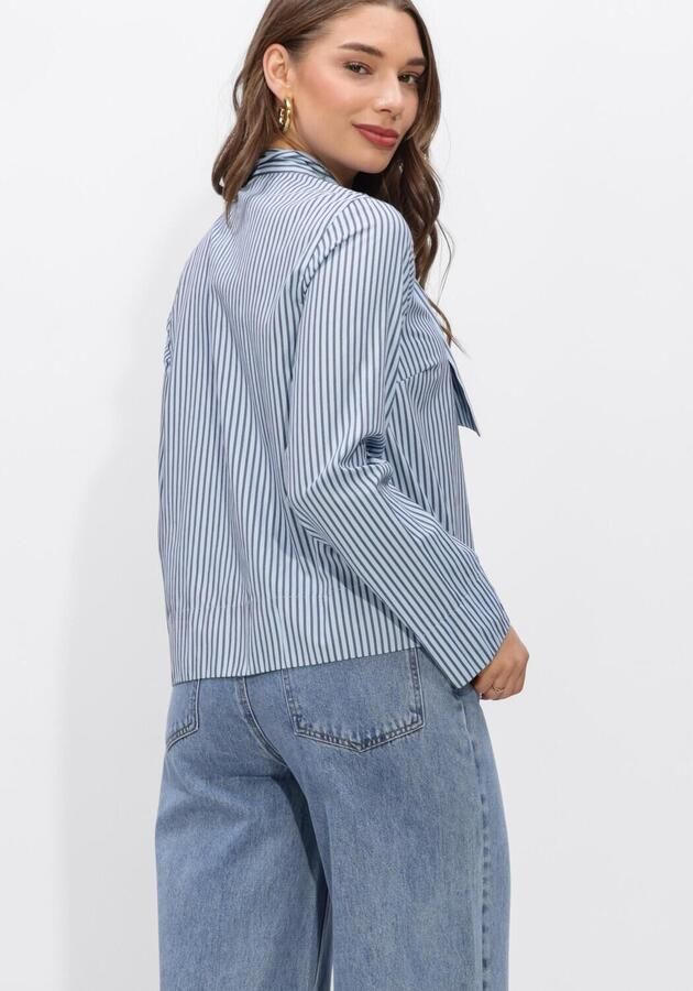 Y.A.S. YAS Dames Blouses Yastwimi Ls Bow Shirt Lichtblauw - Foto 3