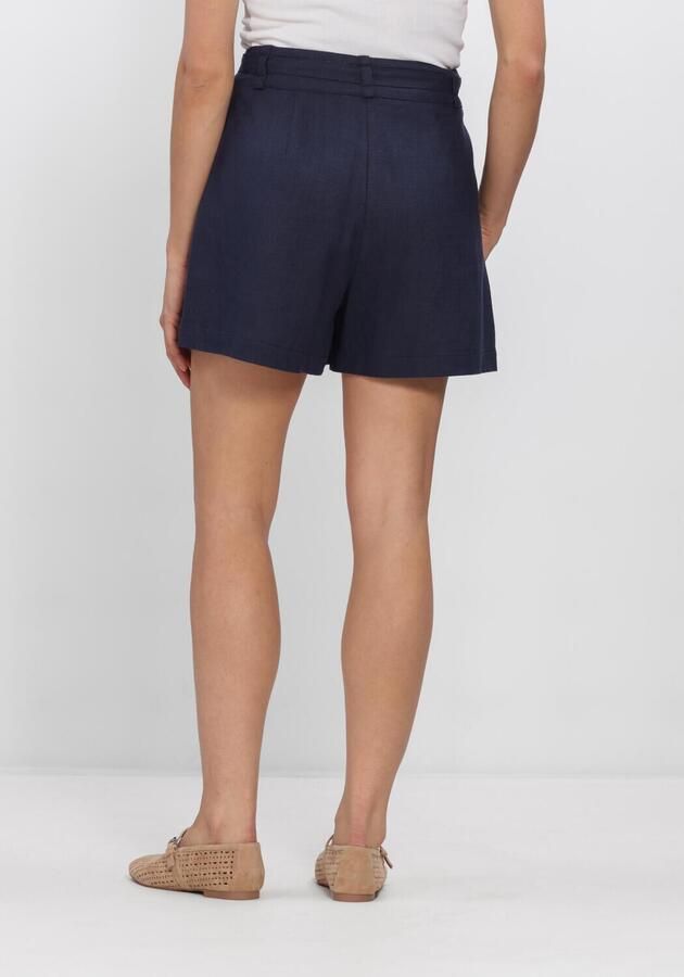 Y.A.S. YAS Dames Broeken Yasagana Hw Linen Blend Mini Shorts S Donkerblauw - Foto 3