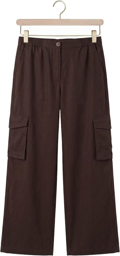 Y.A.S. YAS Dames Broeken Yasbamboo Hmw Pant Wo. Elastic Bruin - Foto 4