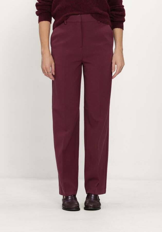 Y.A.S. YAS Dames Broeken Yaslikka Hw Wide Pants Bordeaux