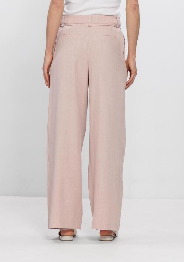 YAS wide leg regular waist casual broek lichtroze - Foto 2