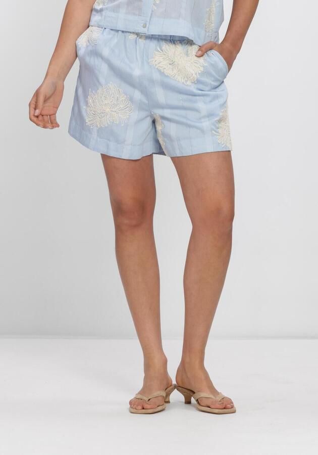 YAS straight fit short met florale sierapplicaties model 'Kana'