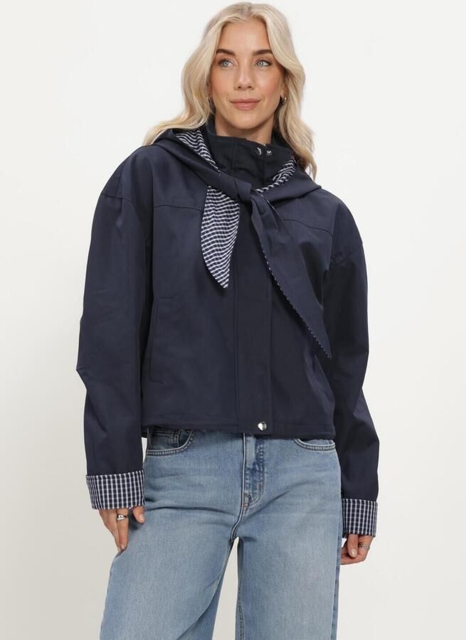 Y.A.S. YAS Dames Jassen Yasanca Ls Hood Jacket S. Story Donkerblauw