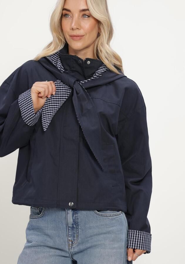 Y.A.S. YAS Dames Jassen Yasanca Ls Hood Jacket S. Story Donkerblauw - Foto 3