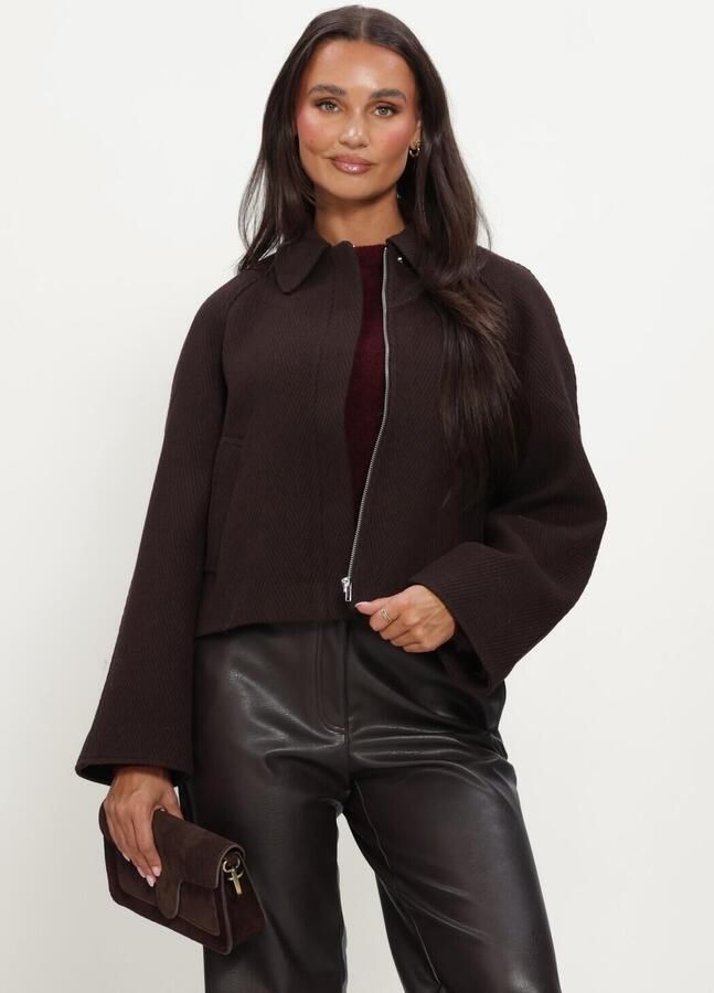 Y.A.S. YAS Dames Jassen Yasherla Ls Short Jacket Bruin
