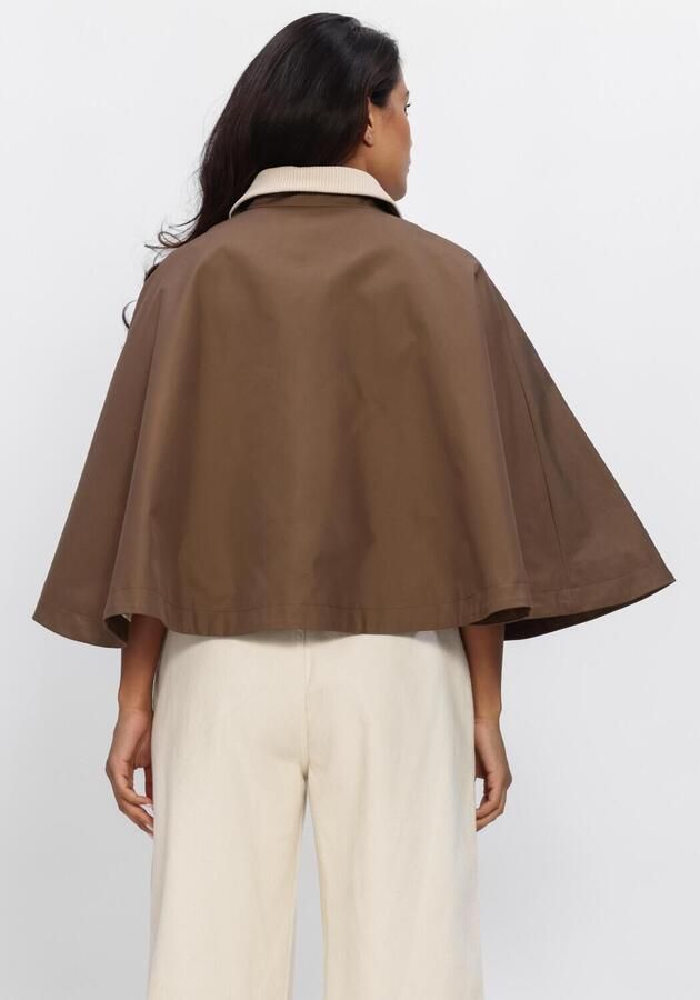 Y.A.S. YAS Dames Jassen Yasmaloma Short Trench Cape Bruin - Foto 3
