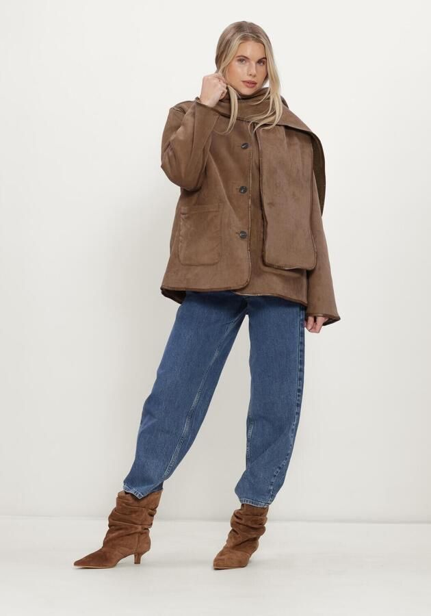 Y.A.S. YAS Dames Jassen Yasosana Ls Reversible Scarf Jacket Bruin - Foto 4