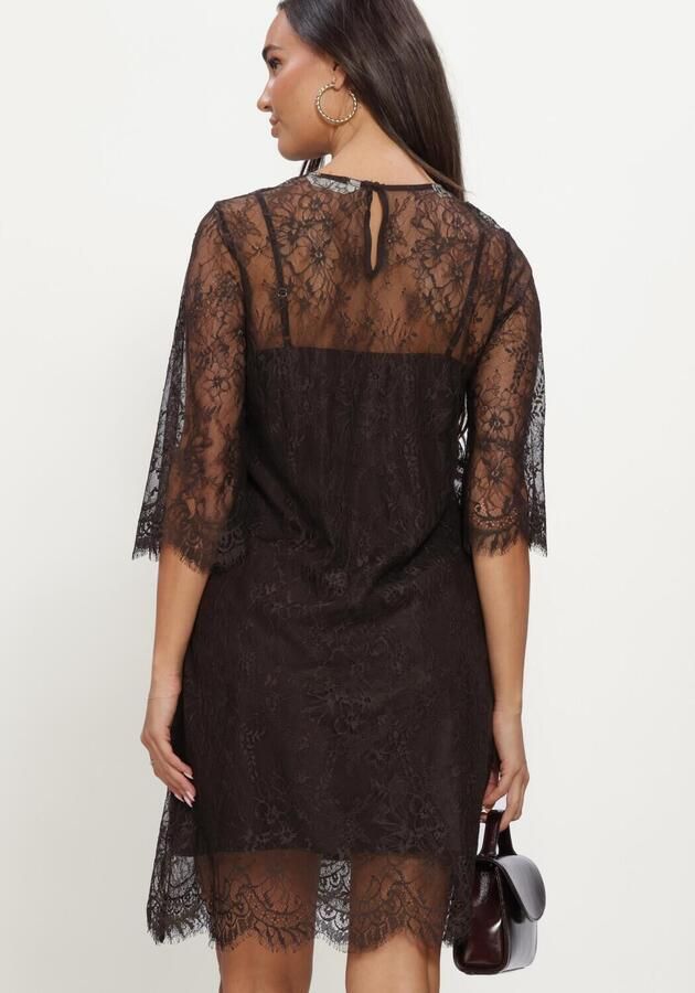 Y.A.S. YAS Dames Jurken Slwdaphne 3 4 Sleeve Lace Midi Dress Zwart - Foto 2