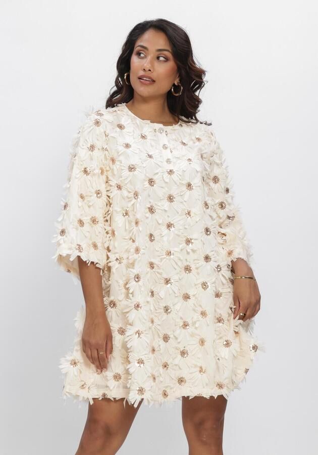 Y.A.S. YAS Dames Jurken Yasabelone 3 4 Dress Creme