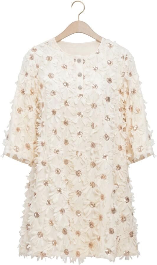 Y.A.S. YAS Dames Jurken Yasabelone 3 4 Dress Creme - Foto 4