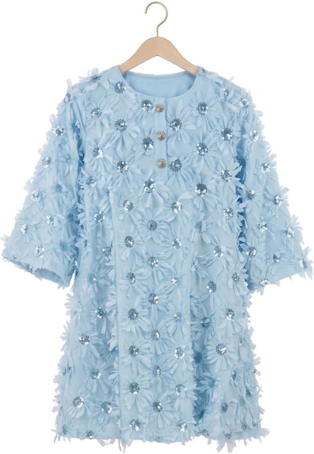 Y.A.S. YAS Dames Jurken Yasabelone 3 4 Dress Lichtblauw - Foto 4
