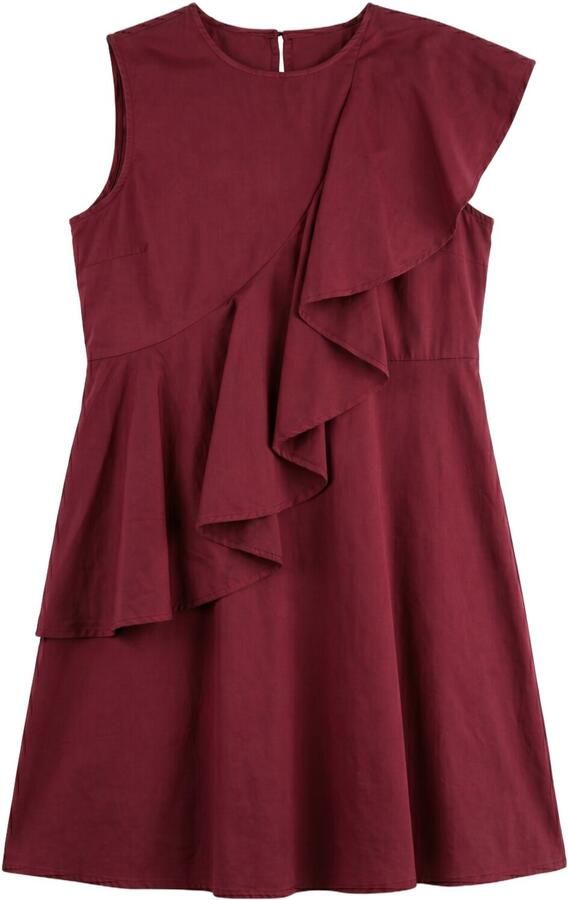 Y.A.S. YAS Dames Jurken Yasbirama Sl Dress S. Bordeaux - Foto 4