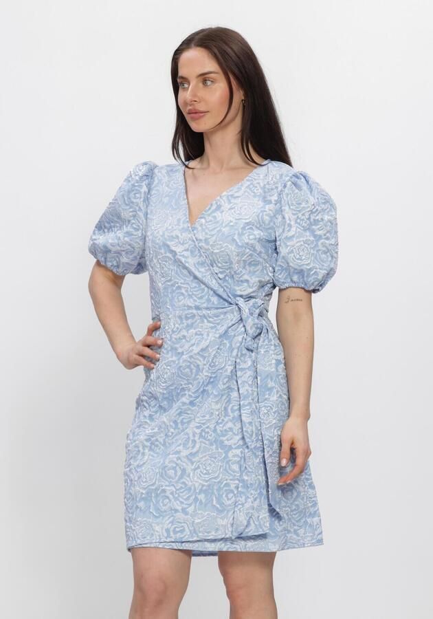 Y.A.S. YAS Dames Jurken Yascaro Ss Wrap Dress Lichtblauw