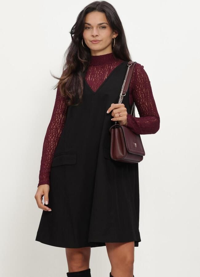 Y.A.S. YAS Dames Jurken Yasdakota Sl Wide Spencer Dress Zwart