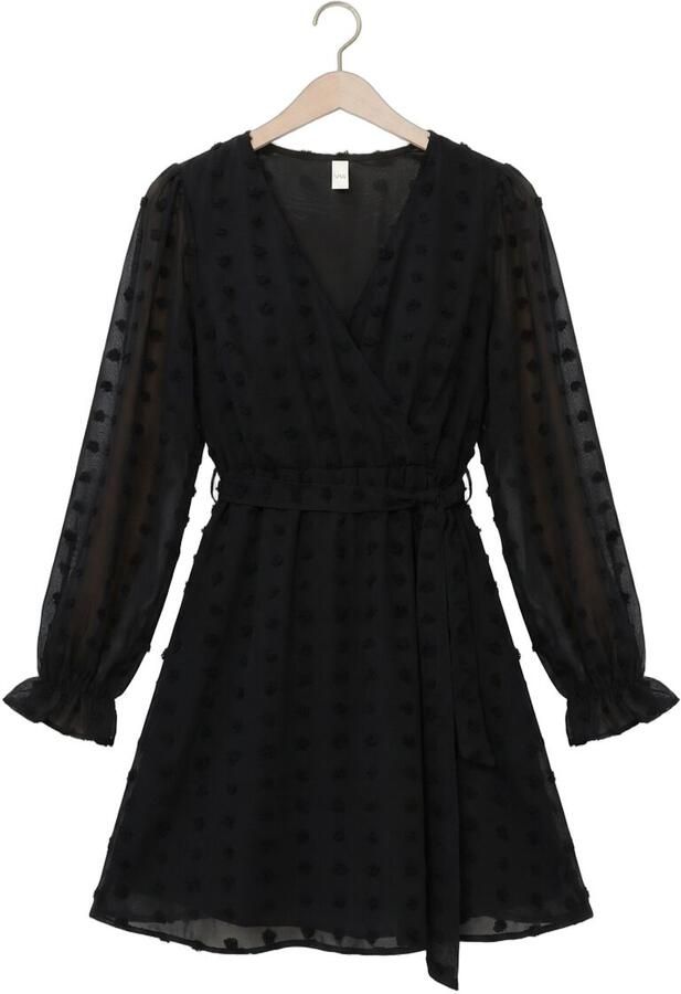 Y.A.S. YAS Dames Jurken Yasdottie Ls Wrap Dress Zwart - Foto 4