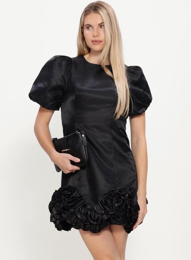 Y.A.S. YAS Dames Jurken Yaselina Wave 2 4 Dress Zwart