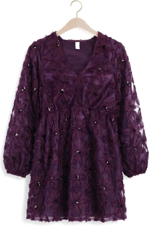 Y.A.S. YAS Dames Jurken Yasfazilla Ls Dress S Paars - Foto 4