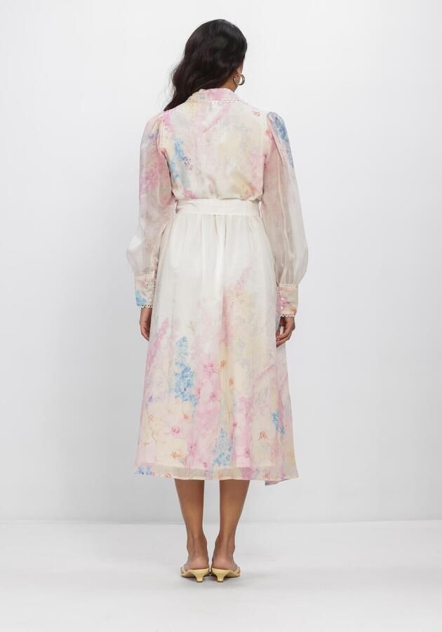 Y.A.S. YAS Dames Jurken Yasflorence Ls Long Dress S. Gebroken Wit - Foto 3