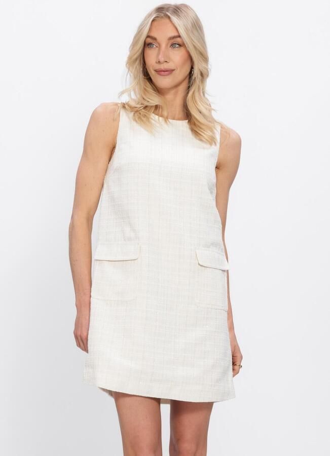 Y.A.S. YAS Dames Jurken Yasjose Sl Boucle Dress Gebroken Wit