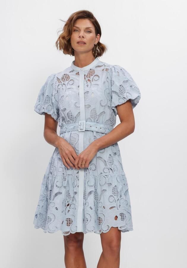 Y.A.S. YAS Dames Jurken Yassana Ss Dress Lichtblauw