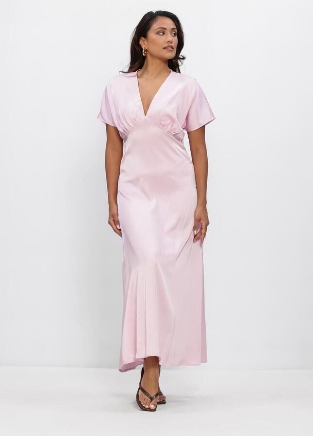 Y.A.S. YAS Dames Jurken Yassatina Ss Ankle Dress Lichtroze