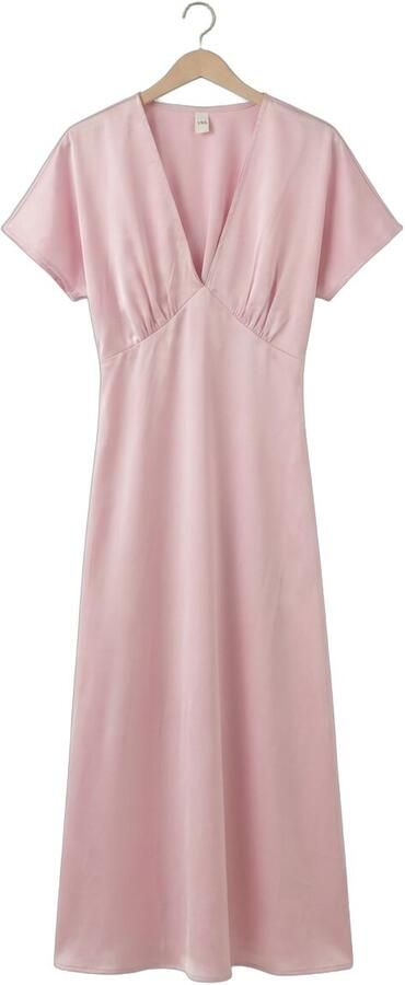Y.A.S. YAS Dames Jurken Yassatina Ss Ankle Dress Lichtroze - Foto 4