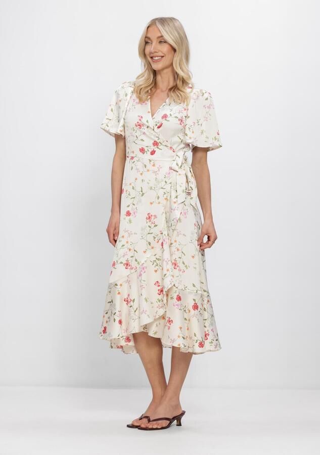 Y.A.S. YAS Dames Jurken Yasthea 2 4 Midi Wrap Dress S. Gebroken Wit