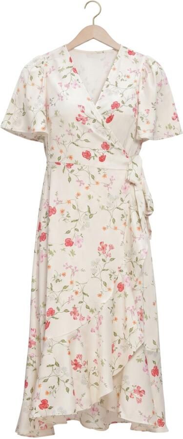 Y.A.S. YAS Dames Jurken Yasthea 2 4 Midi Wrap Dress S. Gebroken Wit - Foto 4