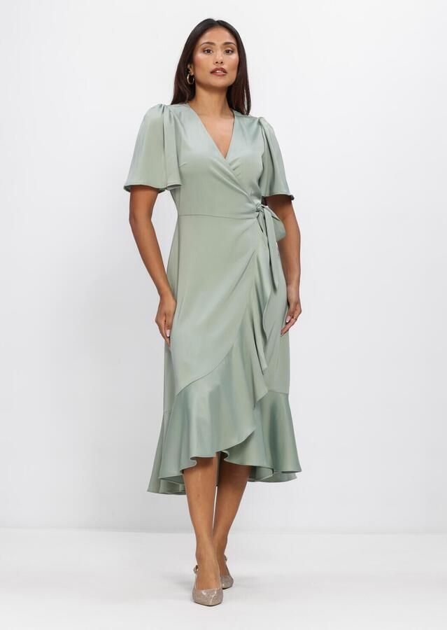 Y.A.S. YAS Dames Jurken Yasthea 2 4 Midi Wrap Dress S. Mint