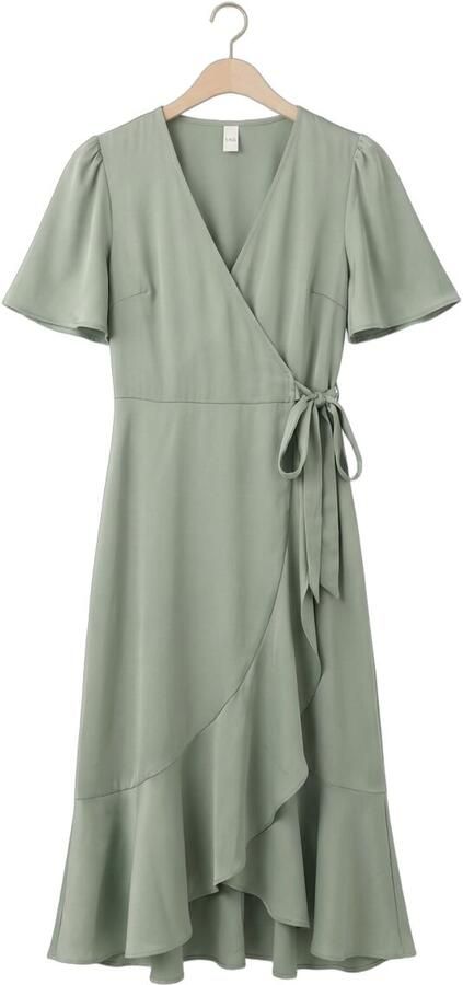 Y.A.S. YAS Dames Jurken Yasthea 2 4 Midi Wrap Dress S. Mint - Foto 4