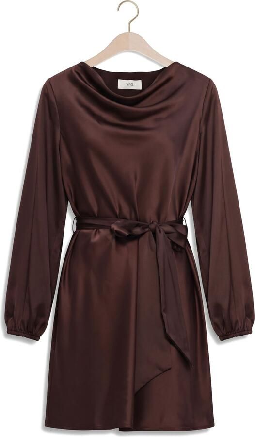 Y.A.S. YAS Dames Jurken Yasthea Ls Dress Bruin - Foto 4