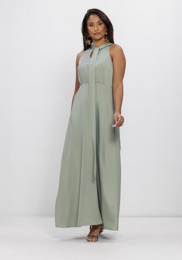YAS maxi-jurk van satijn met opstaande kraag model 'Thea'