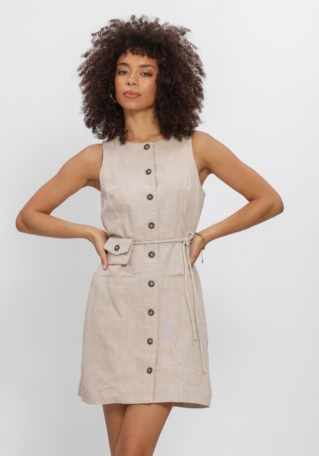 Y.A.S. YAS Dames Jurken Yasusuma Ls Linen Blend Dress Beige