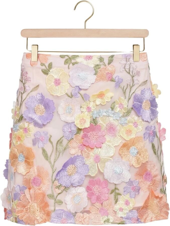 Y.A.S. YAS Dames Rokken Yasflowering Hw Skirt Multi - Foto 2
