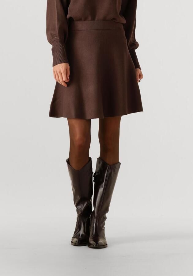 Y.A.S. YAS Dames Rokken Yasfonny Hw Knit Skirt S. Bruin