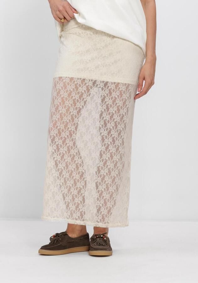 Y.A.S. YAS Dames Rokken Yaskarinahw Long Lace Skirt Ka Ecru