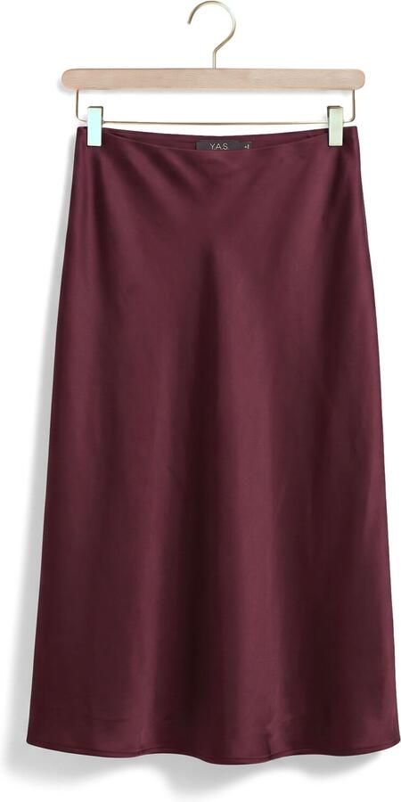 Y.A.S. YAS Dames Rokken Yaspella Hw Midi Skirt S. Noos Bordeaux - Foto 4
