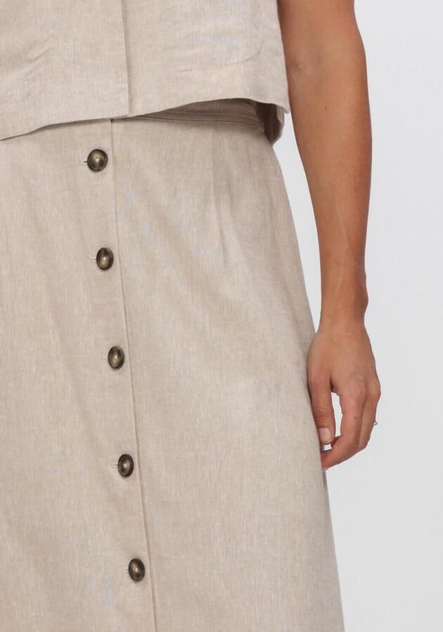 Y.A.S. YAS Dames Rokken Yasusuma Hw Linen Blend Long Skirt Beige - Foto 3