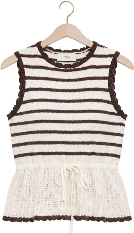 Y.A.S. YAS Dames Tops & T-shirts Yasannie Sl Knit Top S. Creme - Foto 4