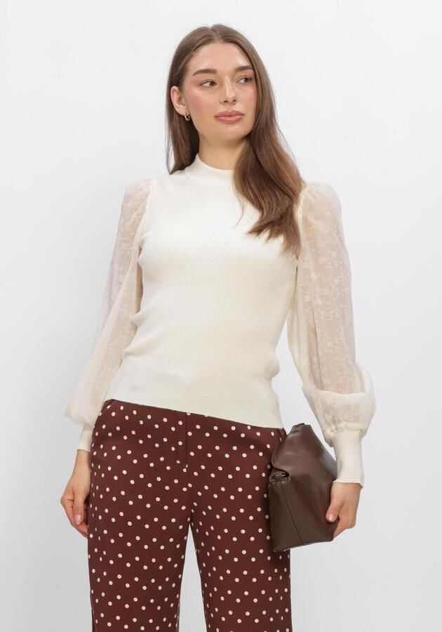 Y.A.S. YAS Dames Tops & T-shirts Yasdotme Ls Knit Pullover S. Noos Creme