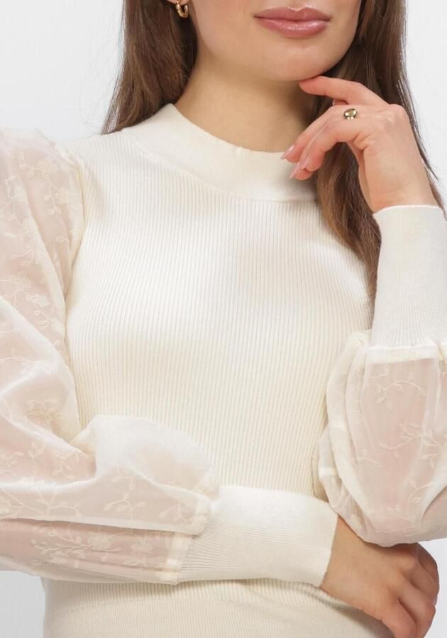 Y.A.S. YAS Dames Tops & T-shirts Yasdotme Ls Knit Pullover S. Noos Creme - Foto 4
