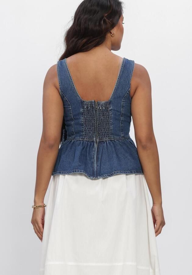 Y.A.S. YAS Dames Tops & T-shirts Yaselsie Sl Peplum Denim Top Blauw - Foto 2
