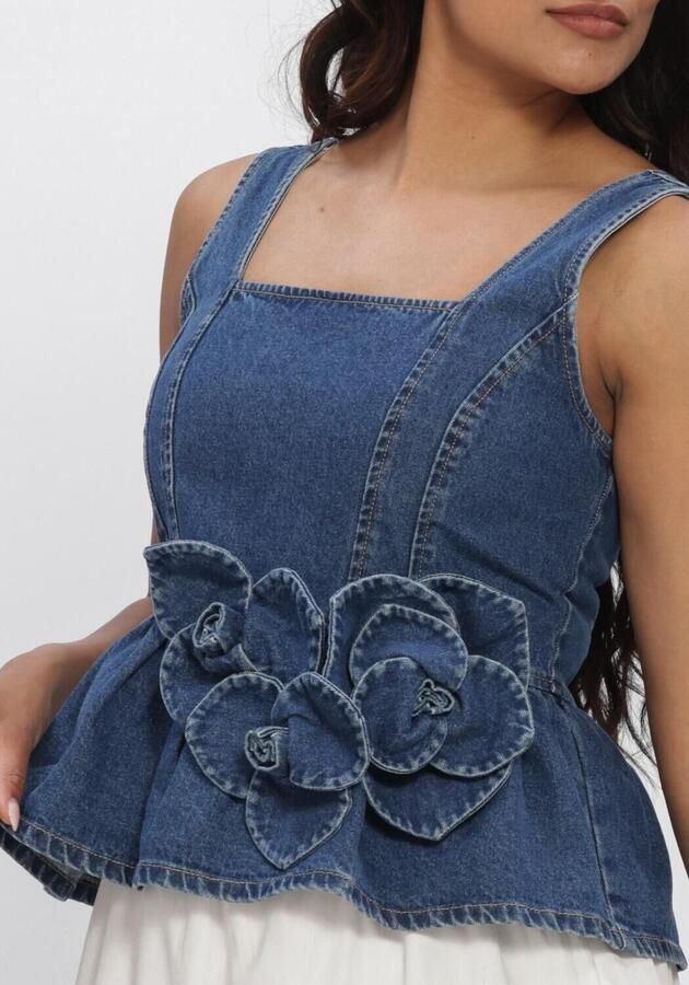 Y.A.S. YAS Dames Tops & T-shirts Yaselsie Sl Peplum Denim Top Blauw - Foto 3