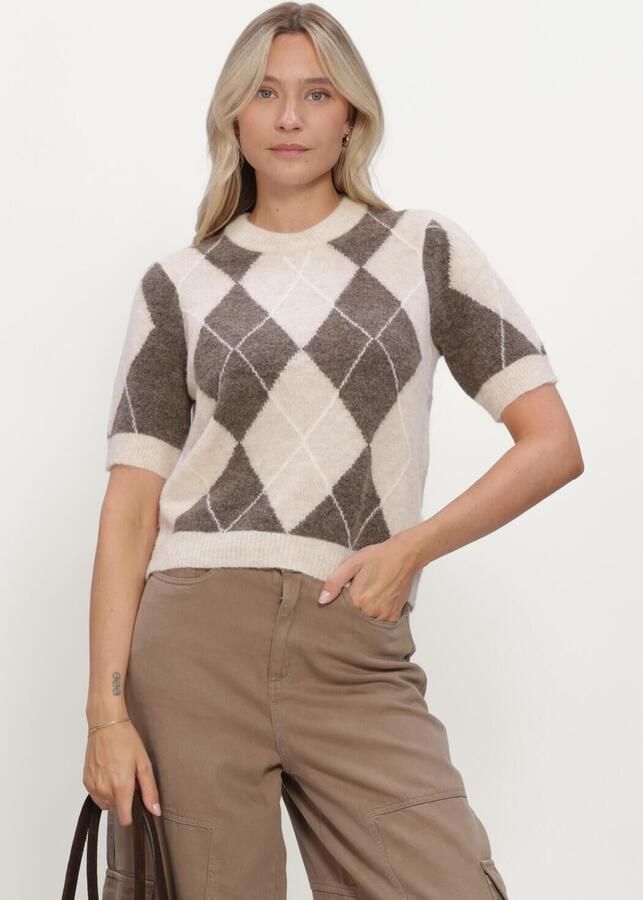 Y.A.S. YAS Dames Tops & T-shirts Yasjohi Ss Wool Blend Pullover Beige