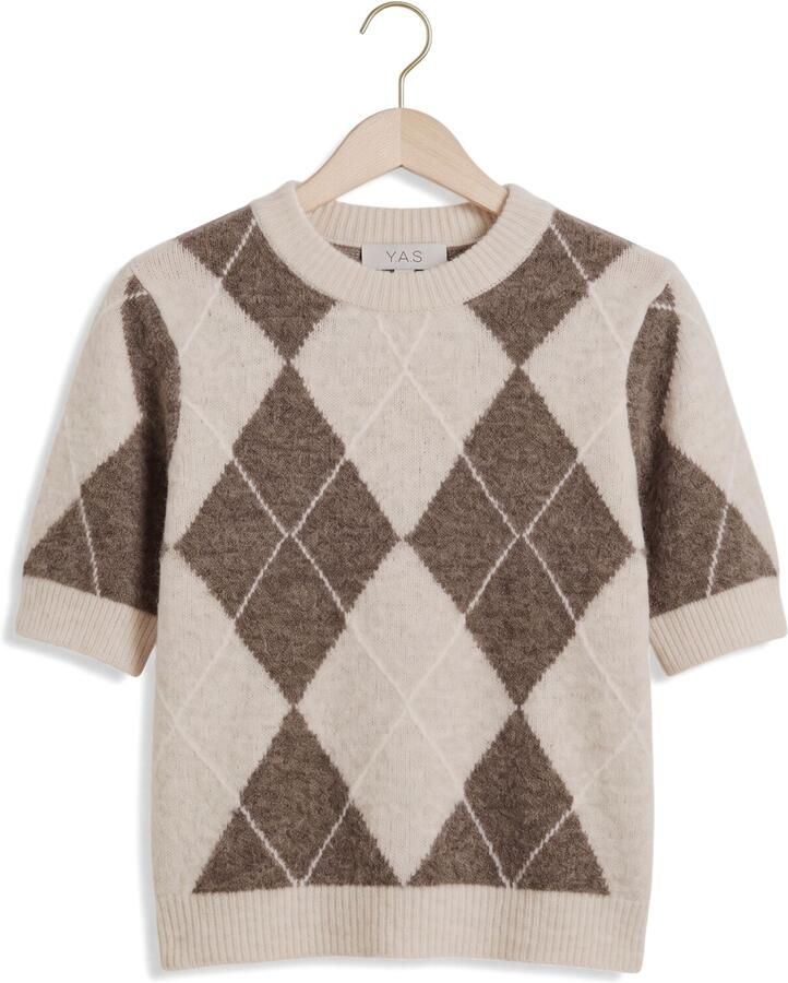 Y.A.S. YAS Dames Tops & T-shirts Yasjohi Ss Wool Blend Pullover Beige - Foto 2