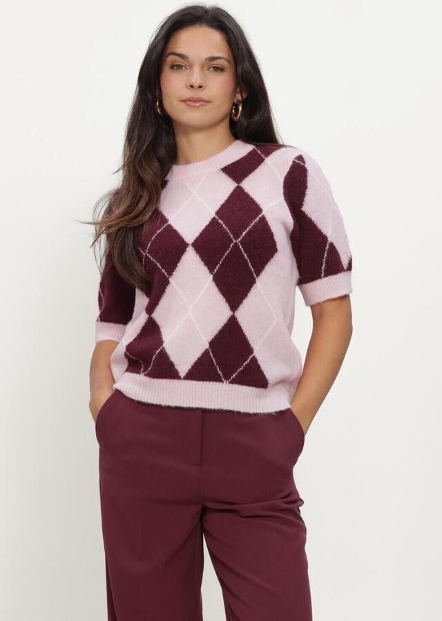 Y.A.S. YAS Dames Tops & T-shirts Yasjohi Ss Wool Blend Pullover Roze